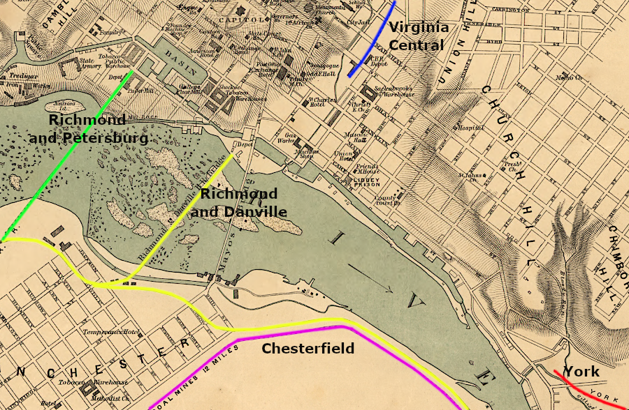 railroad depots in Richmond were isolated from each other at the start of the Civil War in 1861