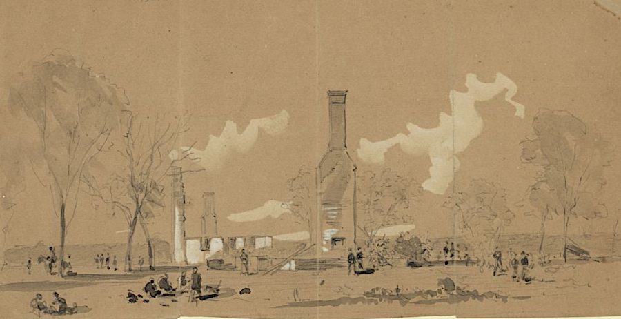 Union forces burned the mansion house on the White House plantation in 1862, when Gen. McClellan changed his base of operations at the end of the Peninsula Campaign to the James River