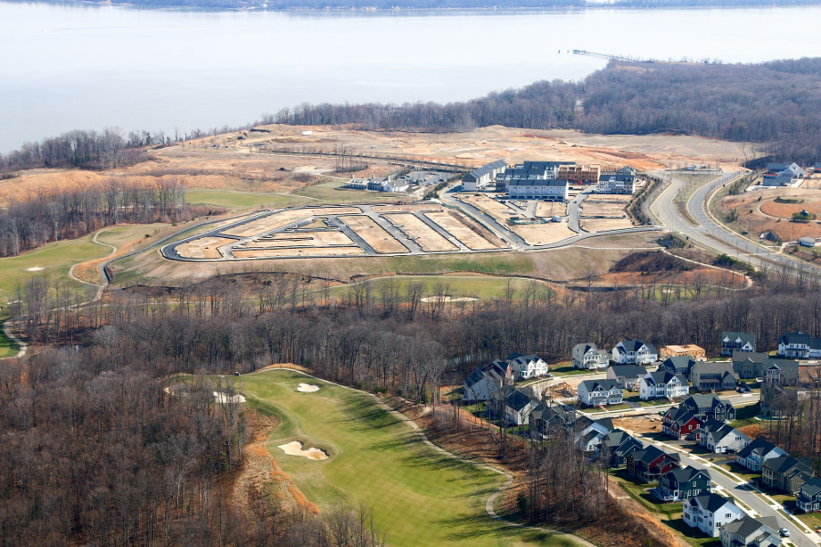 construction of Potomac Shores on Cherry Hill peninsula in 2018