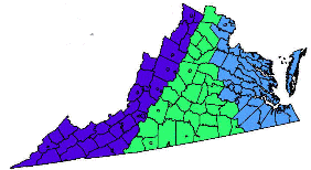 simplified physiographic boundaries