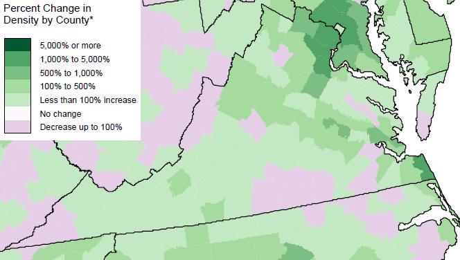 far southwestern Virginia has lost population since the beginning of the Great Depression in 1929