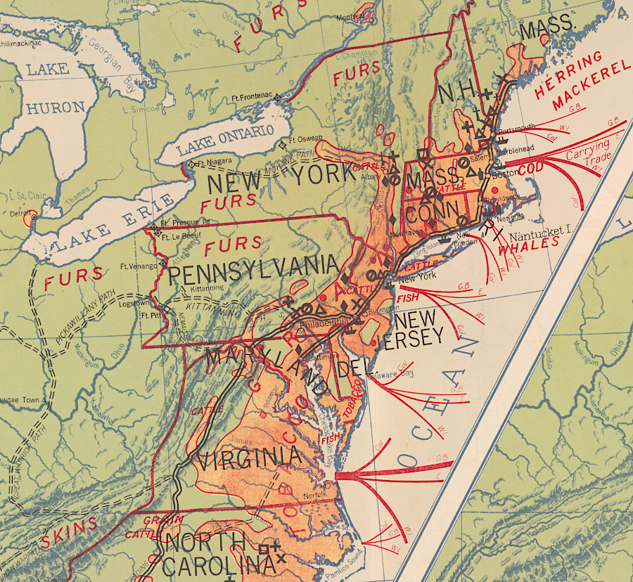 there was little settlement beyond the Fall Line in the 1600's, but it reached beyond the Blue Ridge by the American Revolution