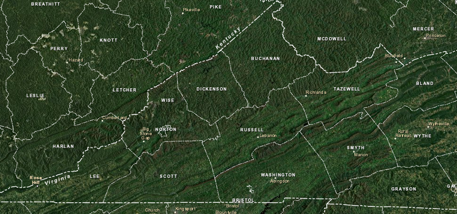 political jurisdictions in southwestern Virginia  - assuming Roanoke is not included