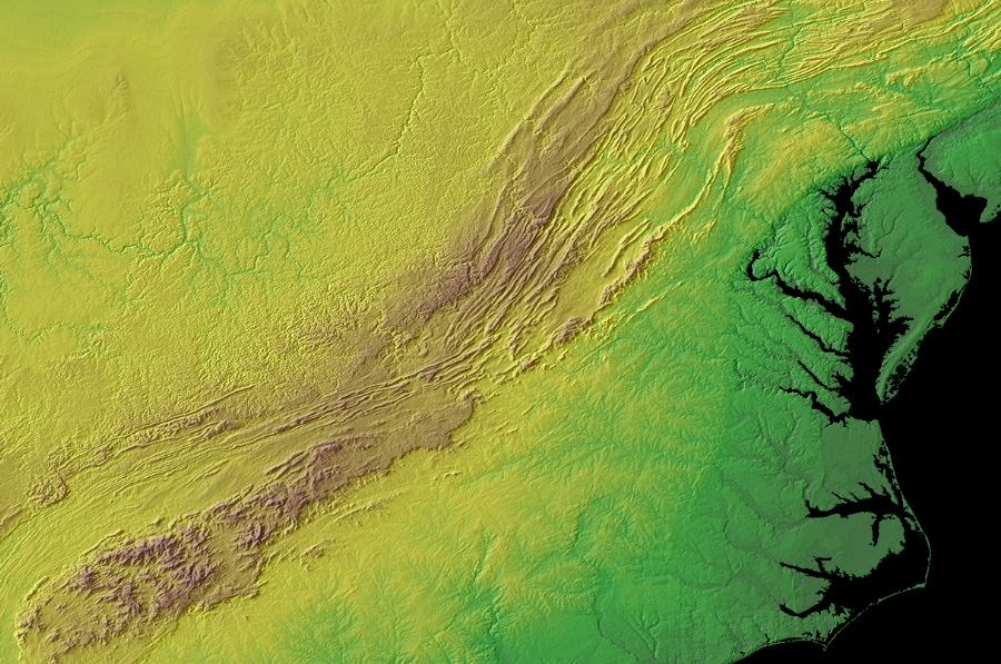 natural features such as the Fall Line, Blue Ridge and Appalachian Plateau, partially explain the development of political boundaries and different cultural regions in Virginia