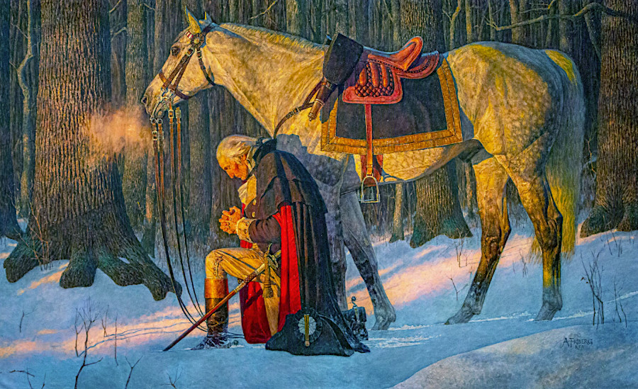 George Washington praying at Valley Forge