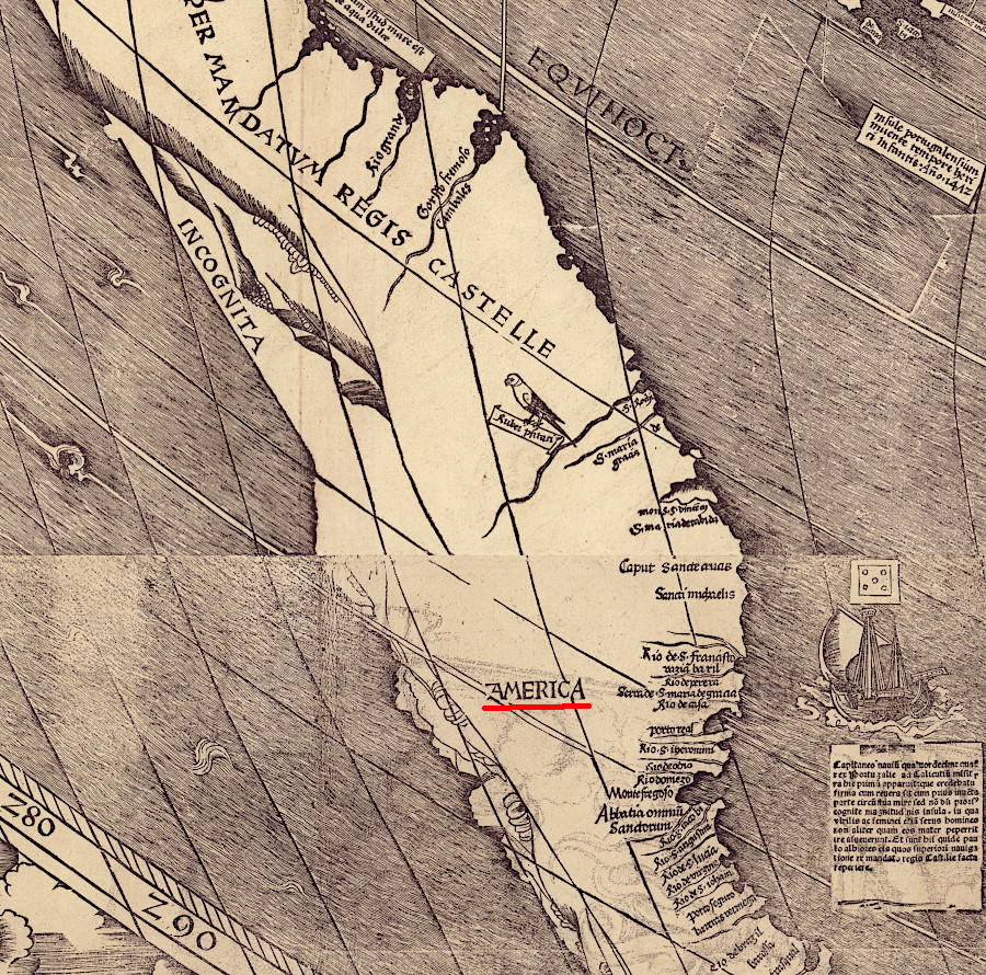 the label America was applied in 1507 on the first map to identify that Europeans were exploring a continent separate from Asia