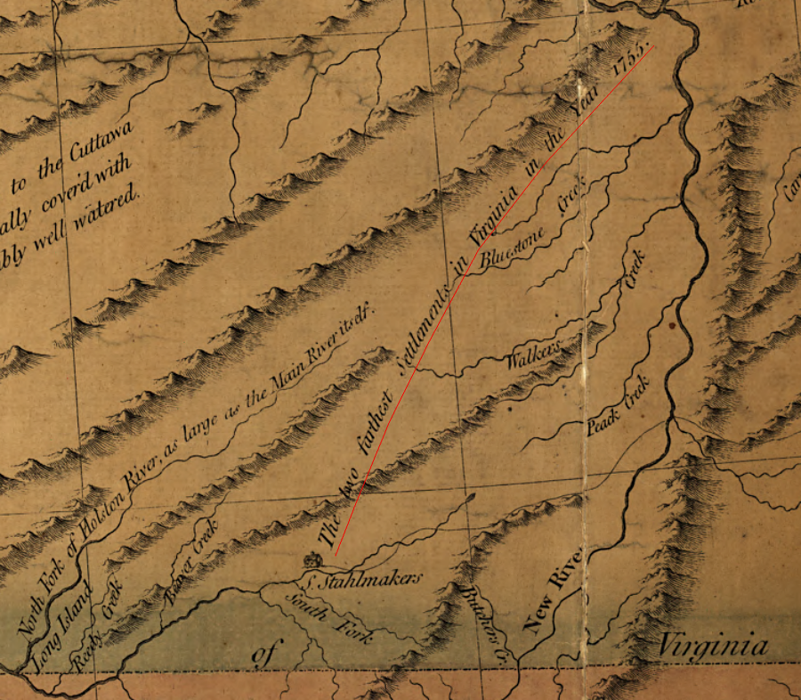 colonial settlement in southwestern Virginia was delayed by distance from Fall Line ports, by topography, and by resistance from the Cherokee in particular