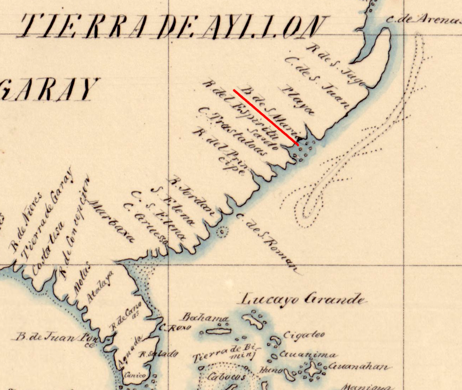 the Spanish term for Chesapeake Bay was Bahia de Santa Maria