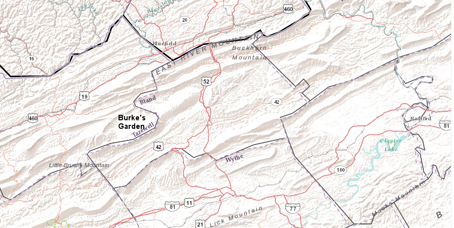 Burke's Garden was one of the colonial farming sites abandoned under pressure from Shawnee during the French and Indian War