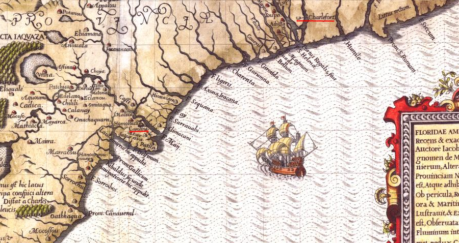 the French established Charlesfort first in 1562 and then Fort Caroline in 1564