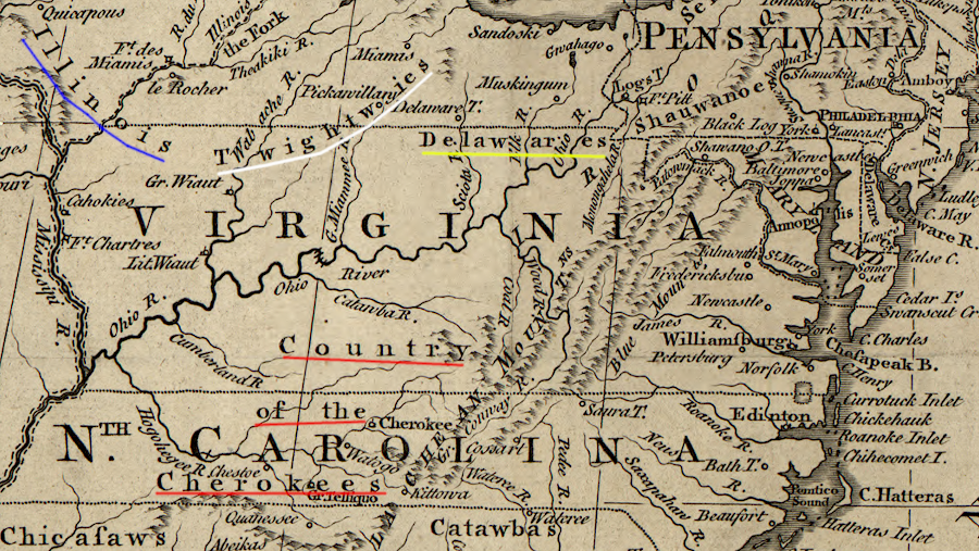 Virginia's newly-acquired territory west of the Allegheny Front was not empty and ripe for settlement in 1763
