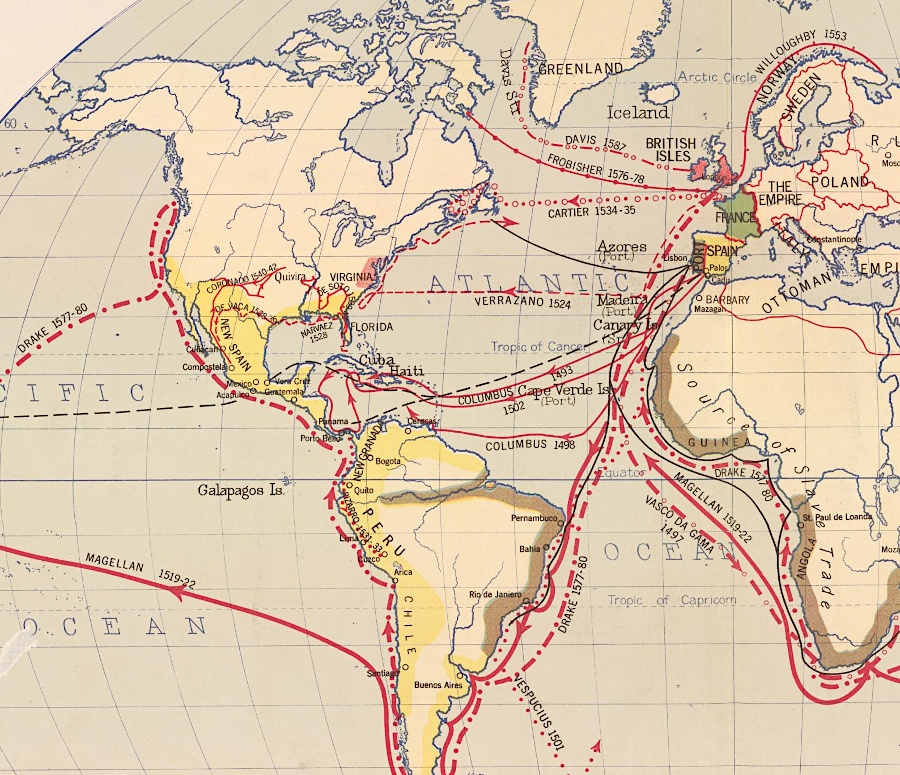 before and after Columbus, people already living in North Americans interacted with European - and possibly Chinese - explorers