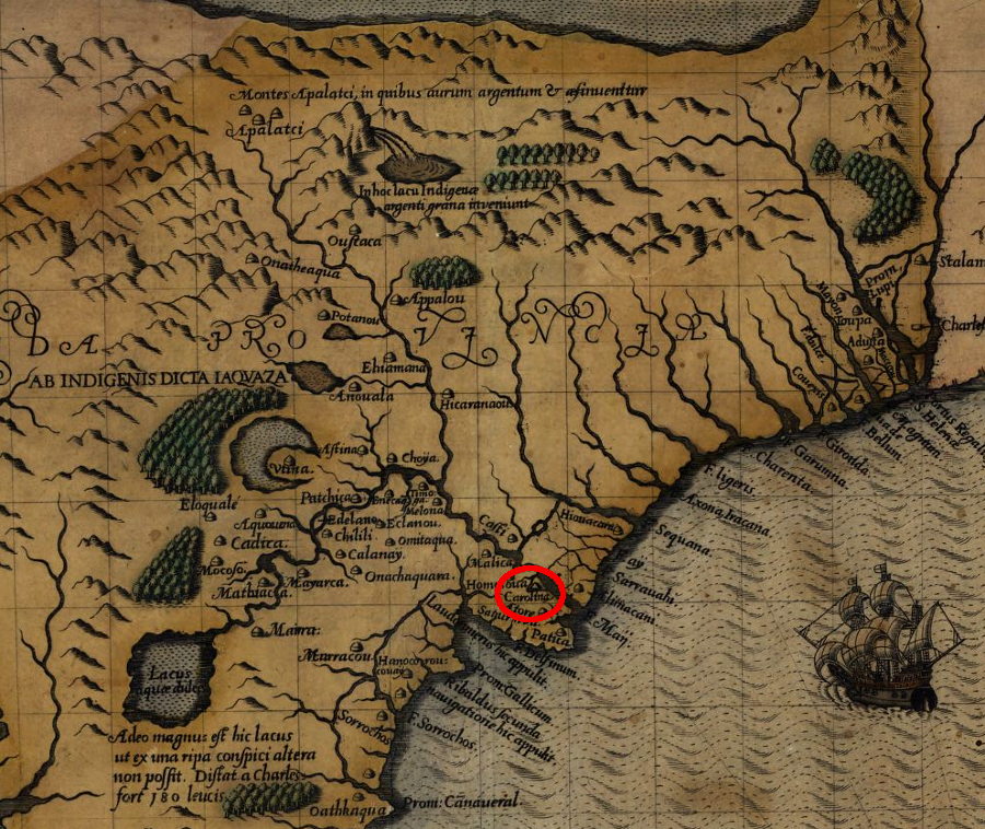 Fort Caroline (1564) was closer to the Spanish bases in the Caribbean than Charlesfort (1562)