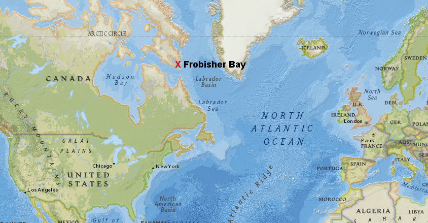 the first English settlement attempt in the New World was in the high latitudes, where Martin Frobisher hoped to discover the Northwest Passage