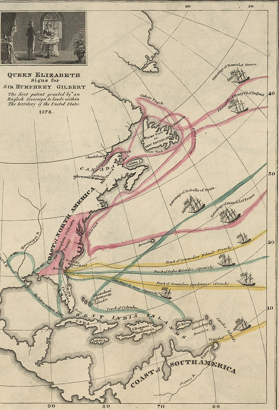 Sir Humphrey Gilbert ventured his life and purse - and his ship disaapeared on the return trip from the 1583 expedition to Newfoundland