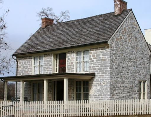 in the Shenandoah Valley near Dayton, Daniel Harrison constructed a stone house that offered protection against attack