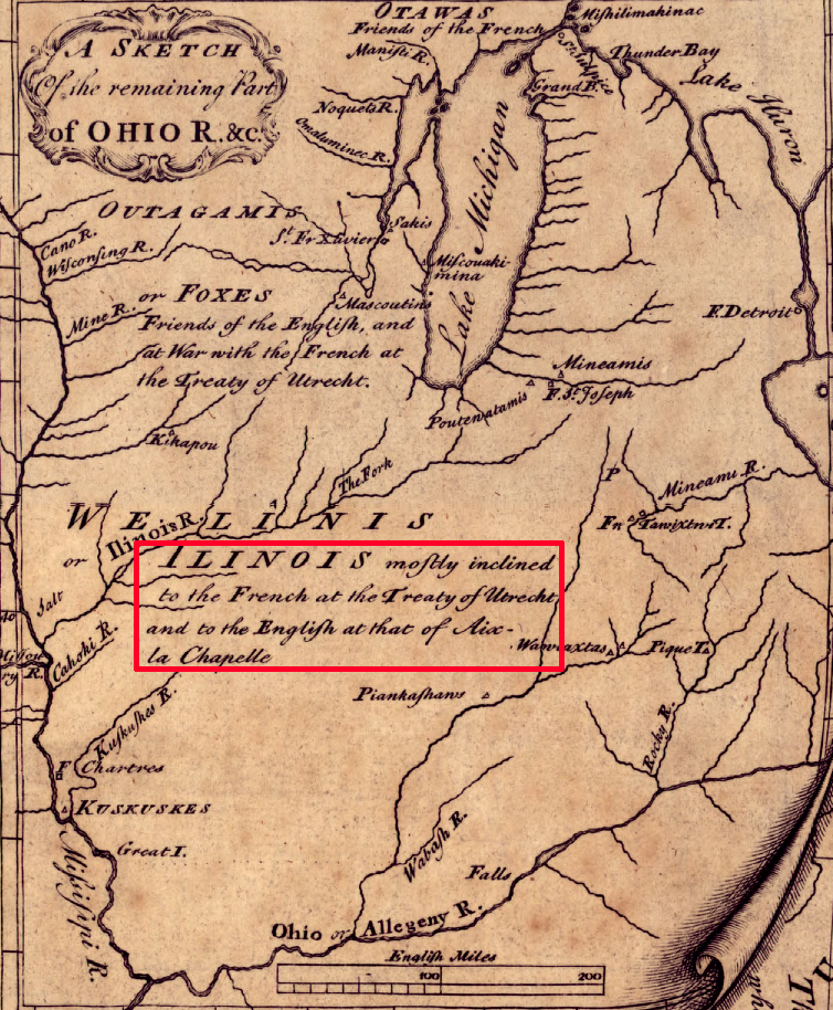 resolution of French and English wars in Europe with the 1713 Treaty of Utrech and the 1748 Treaty of Aix-le-Chappelle failed to reconcile which nation would control the lands west of the Allegheny Mountains in North America, but the 1763 Treaty of Paris ending the Seven Years War (French and Indian War) ended French efforts to occupy the Ohio River valley and the Upper Mississippi