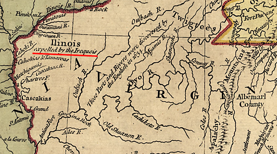 the Virginians claimed the Iroquois had defeated tribes west to the Mississippi, and the Virginians acquired rights to that territory from the Iroquois