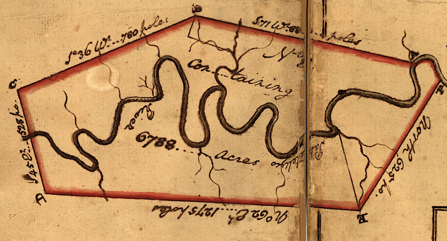 Washington selected tracts that were flat and watered by streams or springs; bottomlands had better soils for growing crops than hillsides