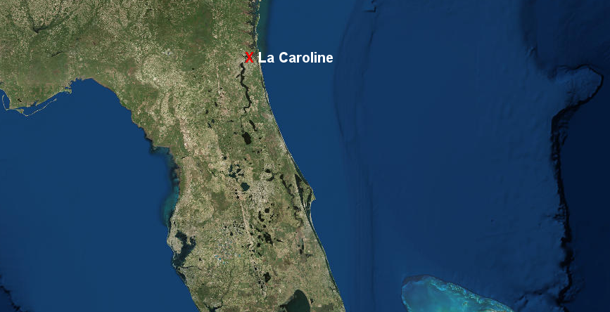 the French built La Caroline in 1564 on the St. Johns River, near modern Jacksonville