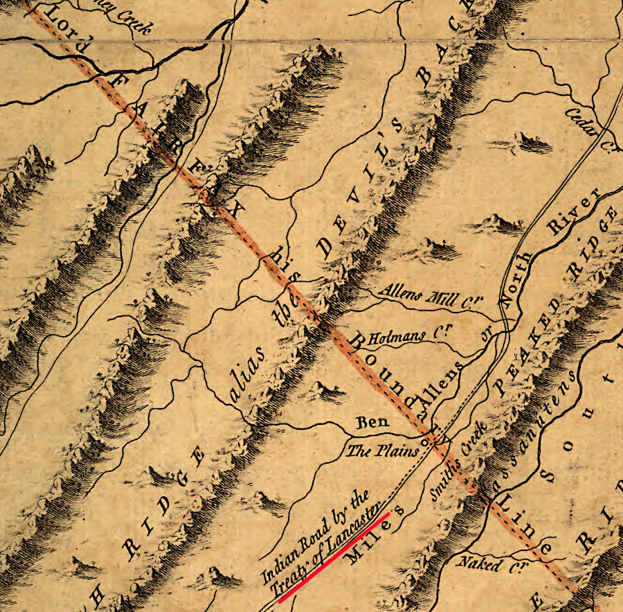 colonial settlement of the Shenandoah Valley started after the 1722 Treaty of Albany, and by 1744 the Iroquois agreed to use the Wilderness Road during their raiding expeditions
