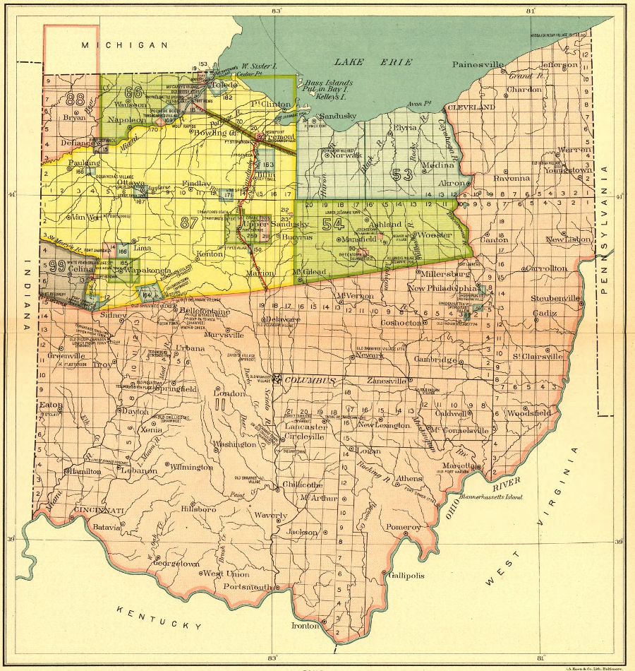 later treaties forced Native Americans to leave that part of Ohio theoretically reserved for them in the 1795 Treaty of Grenville