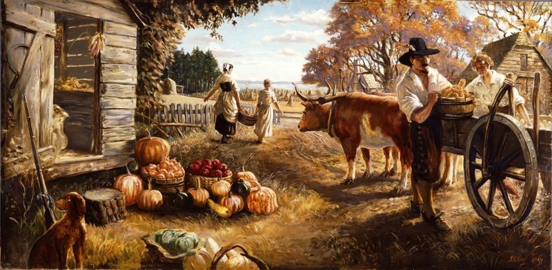 Sidney King painting, An Autumn Harvest