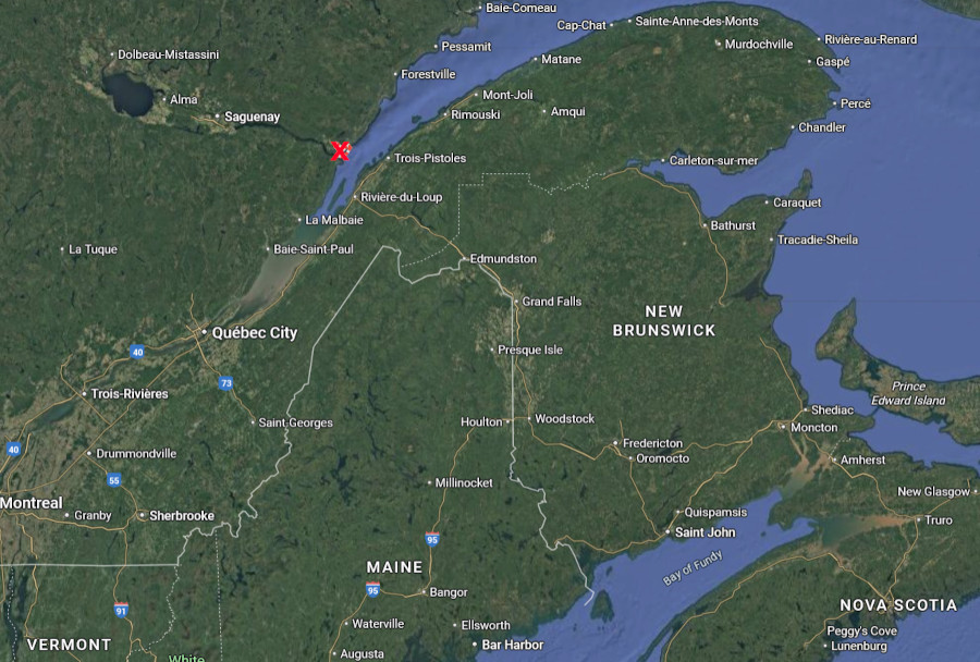 the French set up a fur trading station at Tadoussac on the St. Lawrence River in 1603