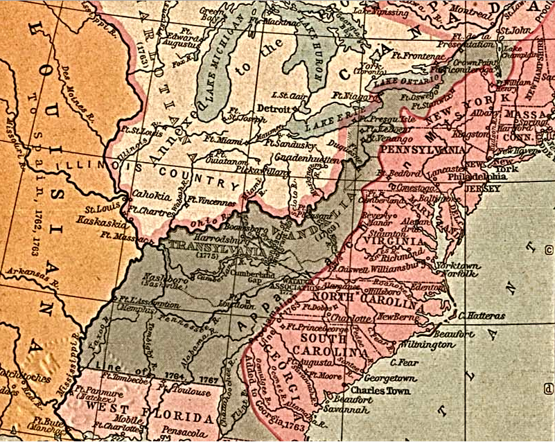 land speculators attempted to establish the Transylvania and Vandalia colonies in the territory acquired in 1763 at the end of the French and Indian War