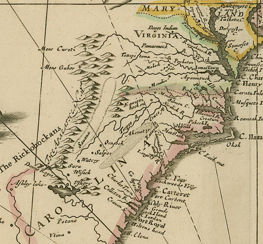 little was know of Virginia west of the Fall Line in 1671