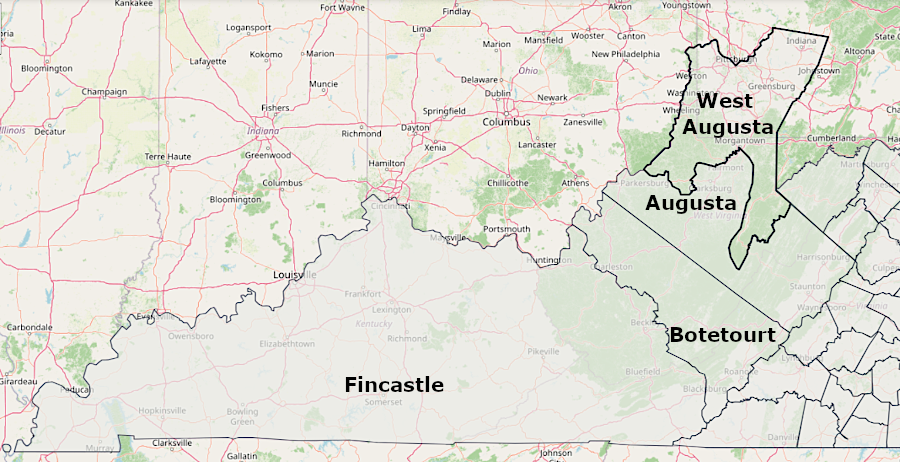 the Virginia General Assembly created the District of West Augusta in 1773