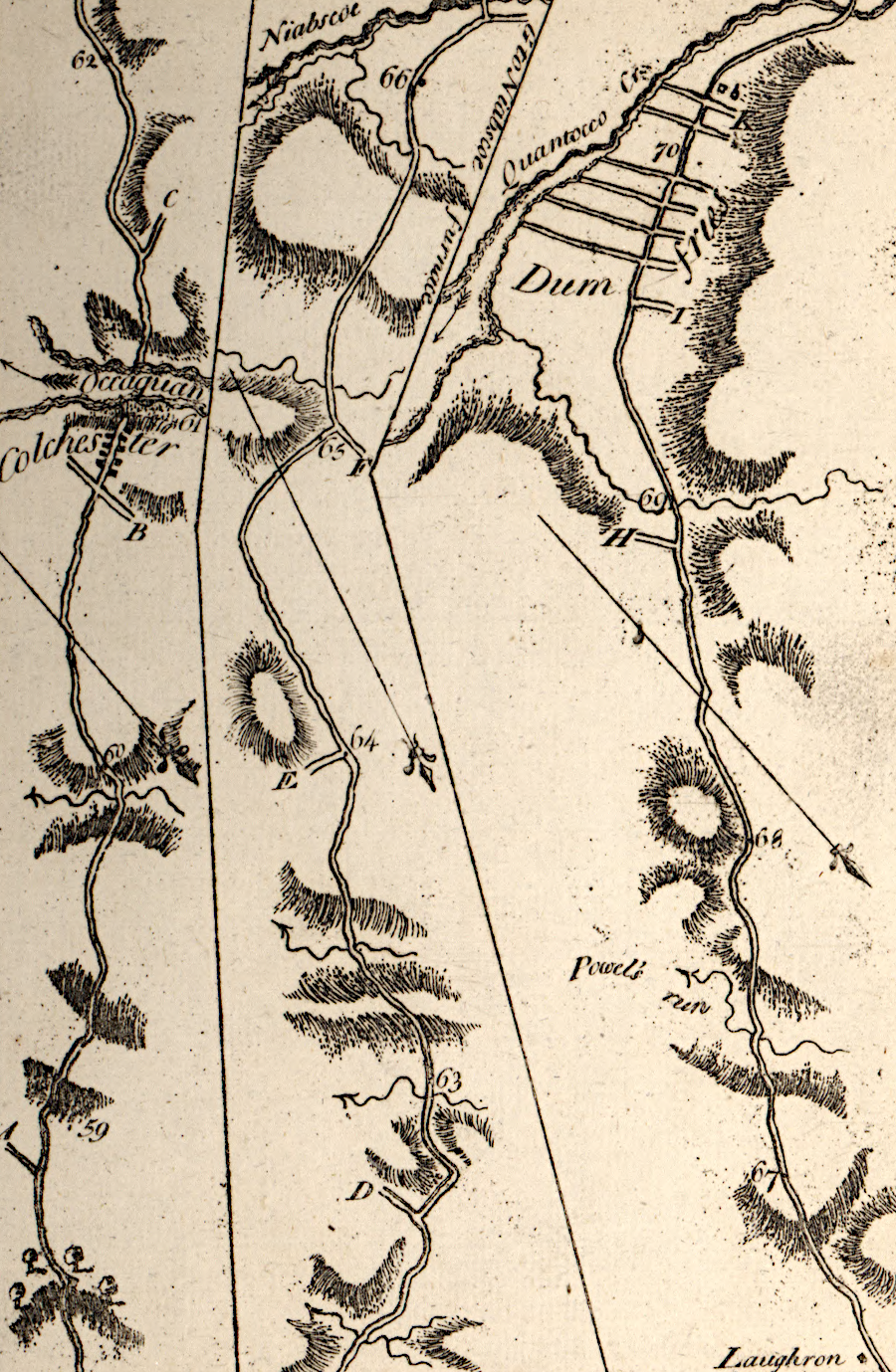 Dumfries declined as a seaport in the 1760's, but remained on the main road along the Fall Line (now Route 1)