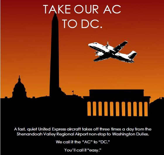 Colgan Airways flew turboprops to Dulles, so it saw benefits in advertising the comfort of air-conditioned cabins