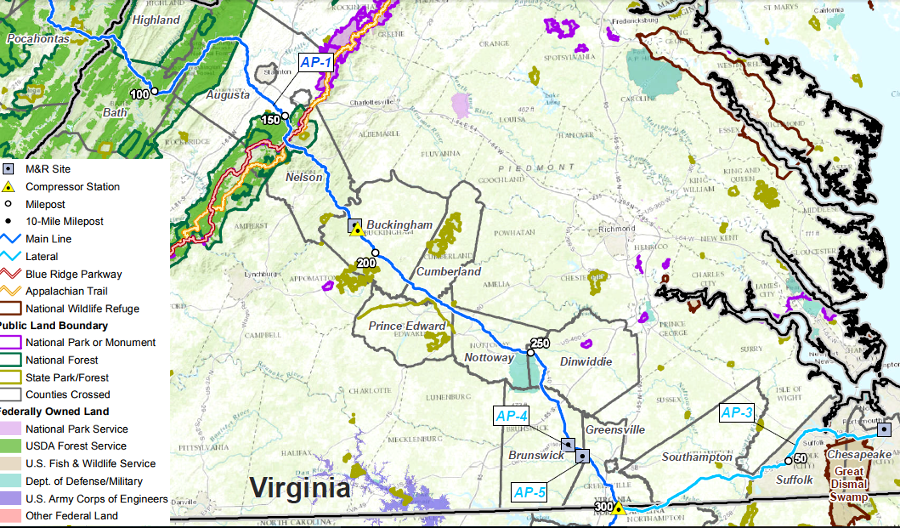 the proposed Atlantic Coast Pipeline