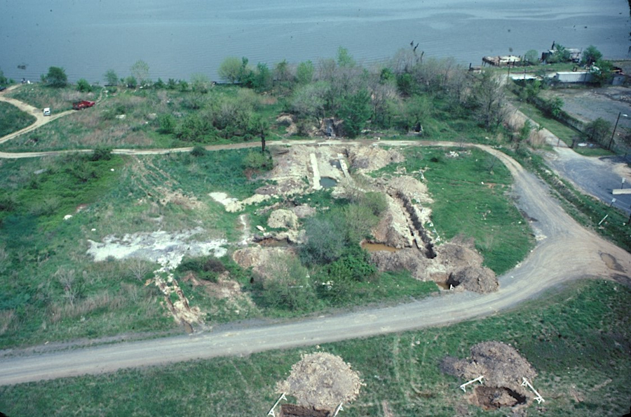 the tidewater lock of the Alexandria Canal has been excavated and restored