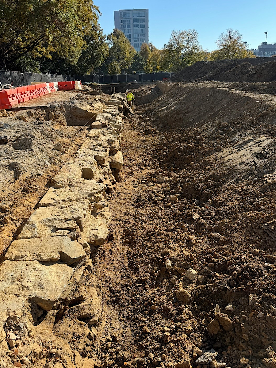 the tidewater lock of the Alexandria Canal has been excavated and restored