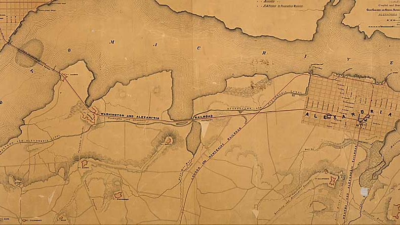 in the six decades before the Civil War, Alexandria constructed three railroad lines and a network of roads, including the Little River Turnpike, to enhance the value of the city's location as a deepwater port on the Potomac River