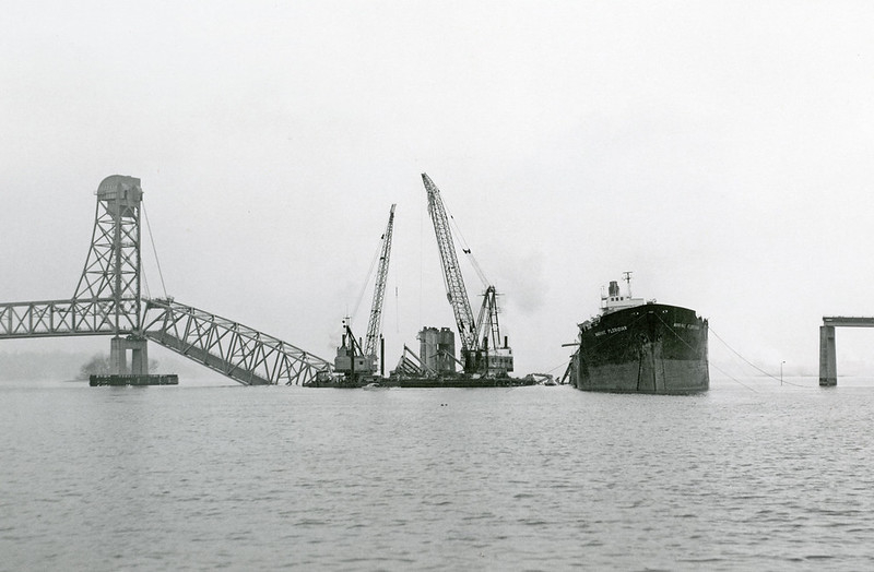 the tanker ship Marine Floridian struck the Benjamin Harrison Memorial Bridge on February  24, 1977
