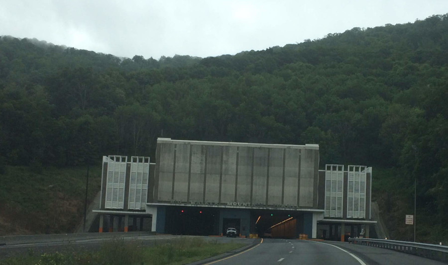 headed south on I-77 into Big Walker Mountain Tunnel (Bland County)