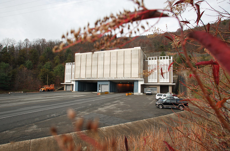 though two holes were bored through the mountain, Federal Highway Administration statistics treat Big Walker Mountain Tunnel as a single tunnel