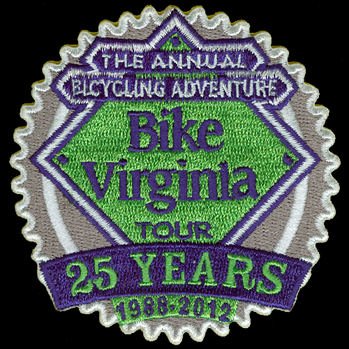 patch for 25th anniversary of Bike Virginia tour