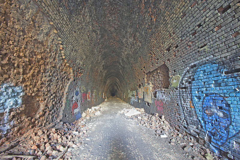 brick lining inside the West Portal
