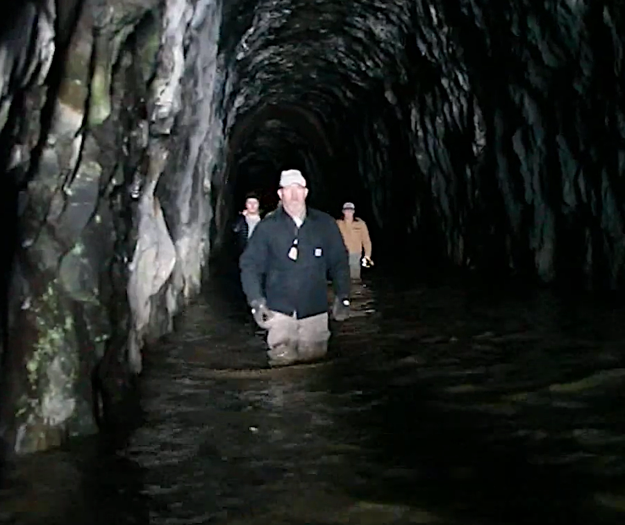 the Blue Ridge tunnel was filled with water when Nelson County started to convert it into a tourist attraction