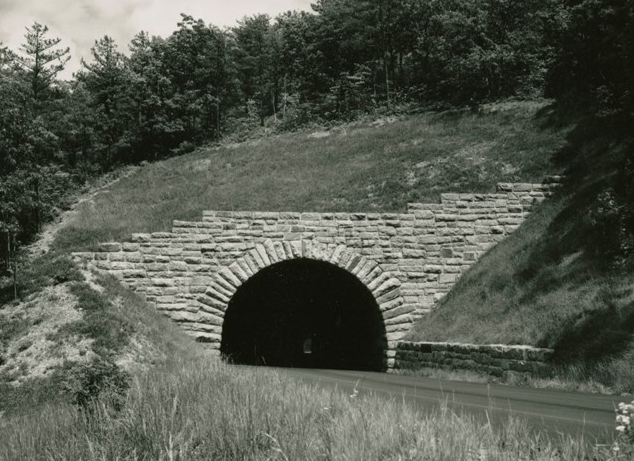 Bluff Mountain tunnel on Blue Ridge Parkway