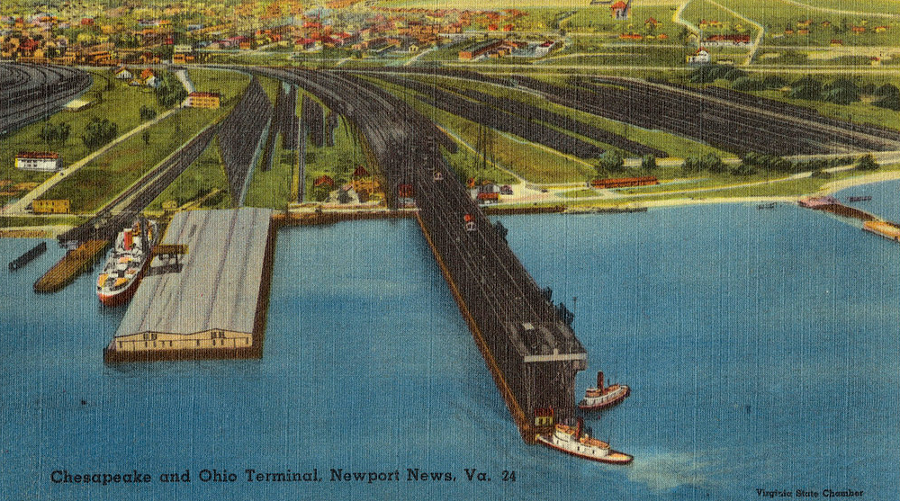 the Chesapeake and Ohio Railroad built its coal terminal at Newport News, and CSX still delivers coal there for export