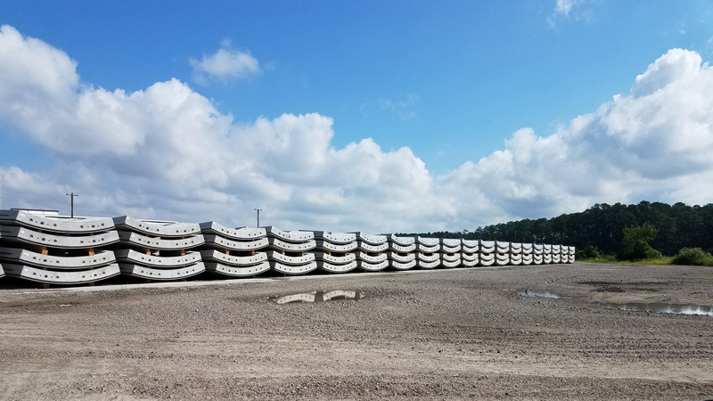 the concrete rings to be installed by the tunnel boring machine were manufactured in the City of Chesapeake