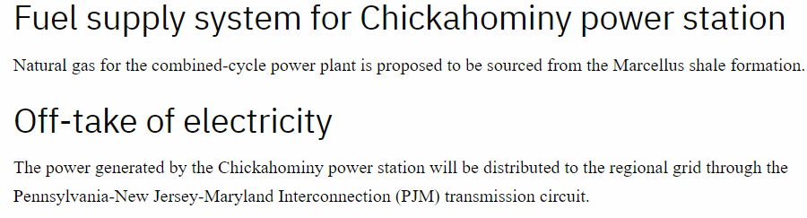 a proposed gas pipeline would have connected Marcellus shale gas wells to the proposed Chickahominy Power Station