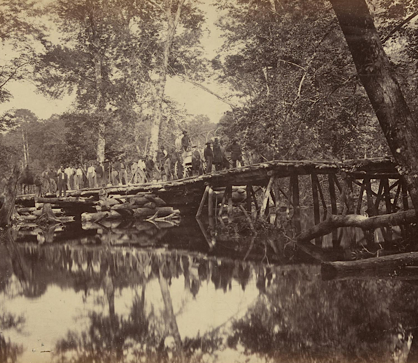 Union soldiers quickly built temporary bridges during the Peninsula Campaign