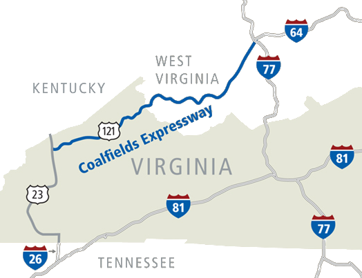 the Appalachian Plateau in Virginia lacks interstate highways