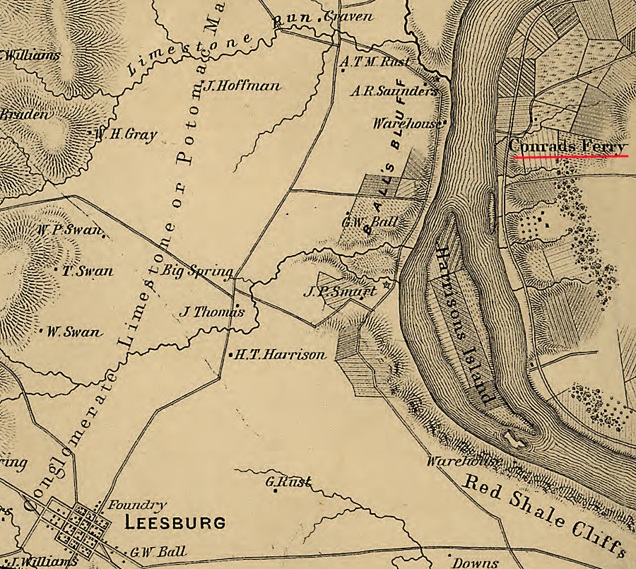 what is now known as White's Ferry was originally started as Conrad's Ferry